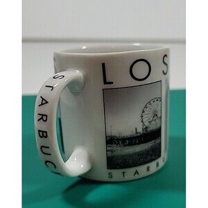 Rare Vintage Starbucks Mini 3oz City Scene LA Los Angeles Ornament Mug Espresso